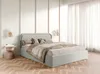 FEDVE Polsterbett JUKO aus Bouclé-Stoff 160x200 cm, Grau Produktbild-Vorschau 2