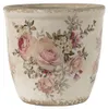 Clayre & Eef Blumentopf Ø 11x10 cm Rosa Beige Keramik Produktbild-Vorschau 1