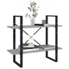 Bücherregal 2 Fächer Grau Sonoma 80x30x70 cm Holzwerkstoff Produktbild-Vorschau 4