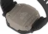 The back of a Casio Pro Trek watch is shown, with text detailing its features and specifications. Produktbild-Vorschau