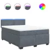 vidaXL Postel Boxspring s matrací Dark Grey 160x200 cm Náhled obrázku produktu 1