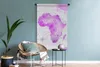 MuchoWow® Wandteppich Wandbehang Weltkarte - Rosa - Afrika Produktbild-Vorschau 6
