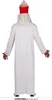 A person wearing a white robe, red and pink hat, and blonde wig, viewed from the back. Anteprima dell’immagine prodotto