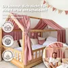 Musselin Hausbett Himmel für Kinderzimmer mit Gold Produktbild-Vorschau 4