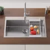 Edelstahlspüle 70x45cm Einbauspüle mit Stufen, Cecipa, Produktbild-Vorschau 8