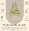 Pendelleuchte Bayamo | Boho Hängelampe aus Doumpalmenblatt Produktbild-Vorschau 5