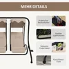 Outsunny Hollywoodschaukel mit Becherhalter 2-Sitzer Produktbild-Vorschau 5