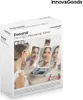 The image shows the product packaging for a makeup mirror with an organizer. A woman is depicted using the mirror in the product image on the box. Anteprima dell’immagine prodotto