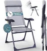 CASARIA® 2x Chaises de jardin pliantes Gris Chiné en Voir les images du produit 1