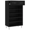 vidaXL Schuhschrank Schwarz 60x35x105 cm Holzwerkstoff Produktbild-Vorschau 13
