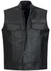PAULGOS Lederweste Biker Kutte Clubweste Chopper Weste 100% Produktbild-Vorschau 1