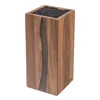 A wooden knife block with a resin inlay, filled with black bristles to hold knives. Náhled obrázku produktu