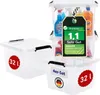 Aufbewahrungsbox 32 L mit Deckel 4er Set stapelbare Produktbild-Vorschau 1