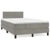 vidaXL Letto a molle con materasso grigio chiaro 120x200 cm Anteprima dell’immagine prodotto 1