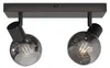 hoftronic LED-Deckenleuchte 2 Spots Rauchglas Schwarz E14 Produktbild-Vorschau 1