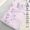 Baby Fein Biber beddengoed, roze met sterren, afmetingen Productafbeelding-voorbeeld 2