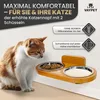 VAYPET Doppel-Katzennapf erhöht 2x300ml Edelstahl Produktbild-Vorschau 3