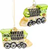 Christbaumschmuck Eisenbahn Glas 8cm 1 Stück grün oder rot Produktbild-Vorschau 4
