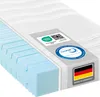 A close-up, cutaway view of a mattress showing its internal foam structure and outer white cover. Produktbild-Vorschau