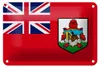 Blechschild Flagge Bermudas 18x12cm Flag of Bermuda Produktbild-Vorschau 1