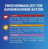A graphic displaying different flavors of cat food with their ingredients. Produktbild-Vorschau