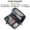 OKWISH Leder Geldbörse Damen Geldbeutel mit RFID Produktbild-Vorschau 3