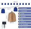 LED Solar Lichterkette Rattan 380x6,5x5,5cm Kunststoff 10 Produktbild-Vorschau 2