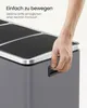 Mülleimer Küche, 3 x 18 L, Mülltrennsystem 3 Fächer, Produktbild-Vorschau 10
