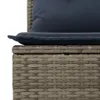 Design 4-tlg. Garten-Sofagarnitur mit Kissen Grau Poly Produktbild-Vorschau 6