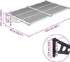 Diagram showing dimensions of a door awning. Náhľad obrázku produktu