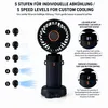 Mini Handventilator – 5 Stufen, faltbar, USB-C, LED Produktbild-Vorschau 2