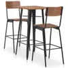 3-teiliges Bar-Set Stahl Braun Schwarz Produktbild-Vorschau 1