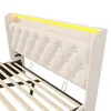Abrihome Polsterbett 160x200cm Doppelbett mit USB&Type-c Produktbild-Vorschau 9