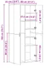 vidaXL Hoge kast, betonkleur, 80x35x180 cm, houtvezelplaat Productafbeelding-voorbeeld 8
