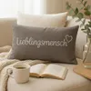 Deko-Kissen Lieblingsmensch 30x50 cm mit Produktbild-Vorschau 2