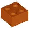 Lego® 2x2 Stein 3003 - 100 Stück Dunkles Orange Produktbild-Vorschau 2