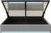 Lit Coffre 160x200 cm Velours Gris, LED, Charge USB, Voir les images du produit 4