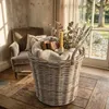 Natur Rattankorb BAKUL rund White Wash 40cm Pflanzkorb Produktbild-Vorschau 3