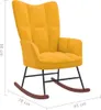 vidaXL Chaise à bascule velours jaune moutarde Voir les images du produit 14