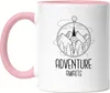 Adventure Awaits Tasse Rosa Camping Reisen Abenteuerlust Produktbild-Vorschau 1