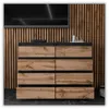Große Kommode 120 cm, schwarze Eiche Wotan, moderner Produktbild-Vorschau 6