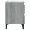 vidaXL Table de nuit avec pieds en métal gris Sonoma Voir les images du produit 4