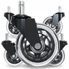 Gummierte Stuhlrollen 5er Set 75 Mm Leise Bodenfreundlich Produktbild-Vorschau 1