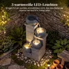COSTWAY 4-stufiger Springbrunnen, Gartenbrunnen mit LED Produktbild-Vorschau 7