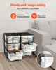 A set of plastic storage drawers filled with books, placed next to a sofa. Podgląd zdjęcia produktu