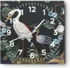 Wanduhr - Quadrat - Glasuhr - Asiatisch Reiher Blumen - Produktbild-Vorschau 1