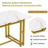 Elegancki stół ze złotymi metalowymi nogami do nowoczesnej Podgląd zdjęcia produktu 6