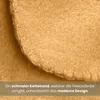 Close-up of a brown fleece blanket showing the stitched edge. Produktbild-Vorschau