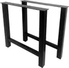 MetaloPro 2 gambe per tavolo in metallo nero 72 cm I Anteprima dell’immagine prodotto 1