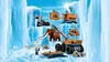 A collection of LEGO City Arctic exploration vehicles and figures set against a backdrop of ice formations. Náhled obrázku produktu